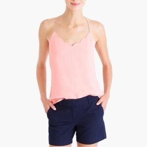 J. Crew Light Peach Scalloped Camisole Sz 4